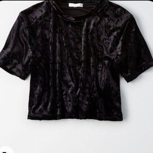 AEO’s Don’t Ask Why velvet crop top